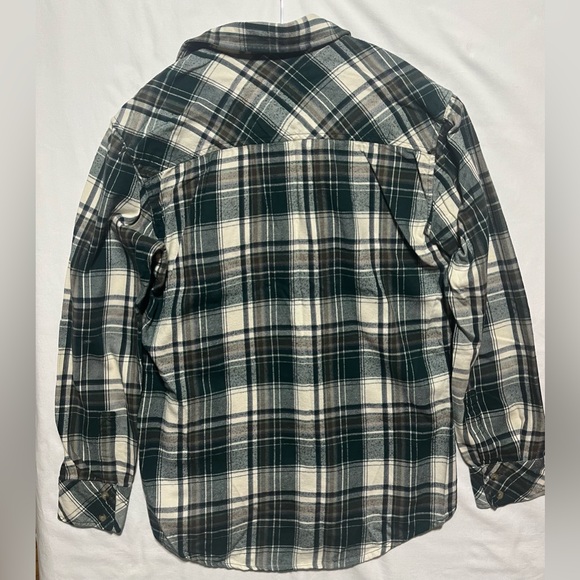 TNA Green and White Plaid Casual Shirt - Picture 2 of 8